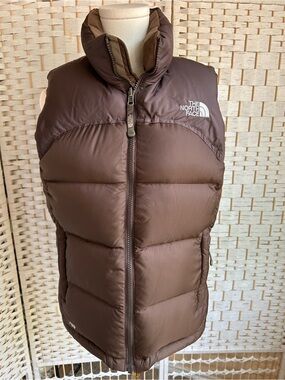 THE NORTH FACE 1996 Retro Nuptse 700 Down Puffer Vest Chocolate Brown S/P Women